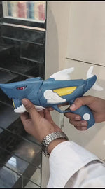 Load and play video in Gallery viewer, 360° Rotating Shark-Head Water Gun
