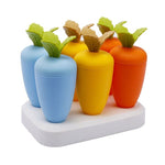 Load image into Gallery viewer, Carrot Shape 6pcs Ice Candy Mould. - TinyBo
