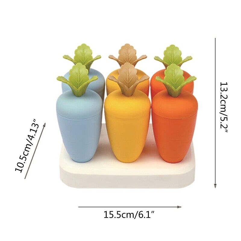 Carrot Shape  6pcs Ice Candy Mould.