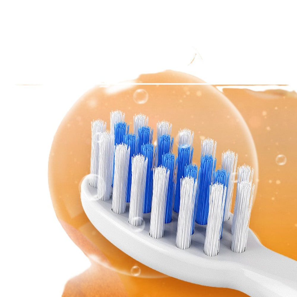 Close-up of a toothbrush with soft bristles