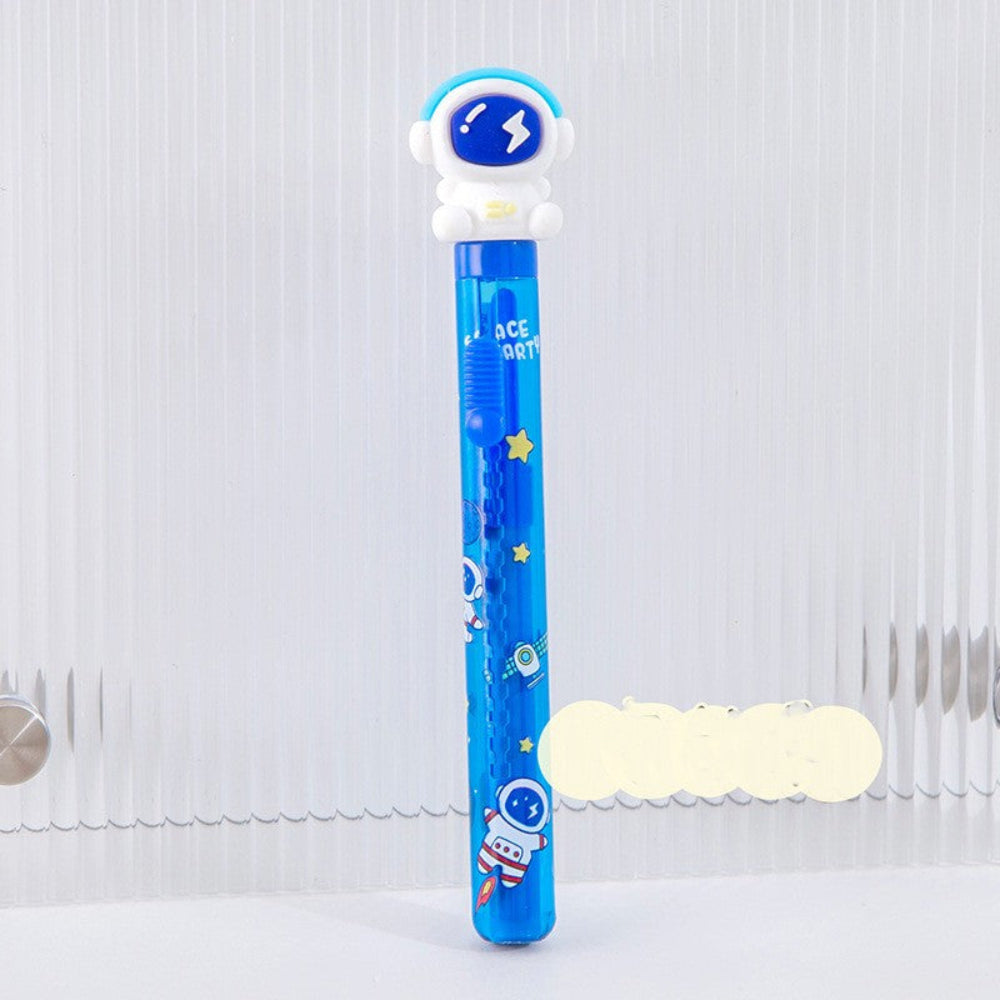 Astronaut Space Themed Mechanical Eraser on White Background