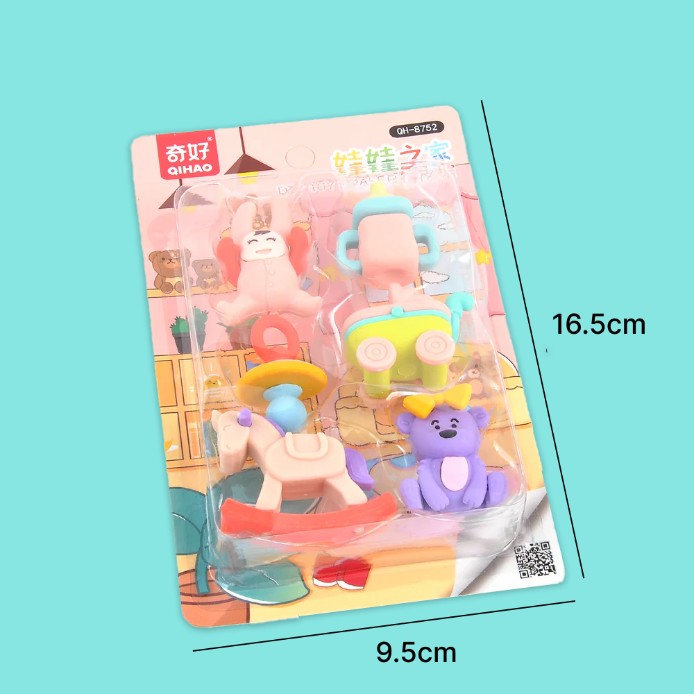 Toy Theme Eraser Set. - TinyBo