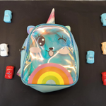 Load image into Gallery viewer, Unicorn Theme Mini Holographic Material  Backpack.
