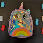 Load image into Gallery viewer, Unicorn Theme Mini Holographic Material Backpack. - TinyBo
