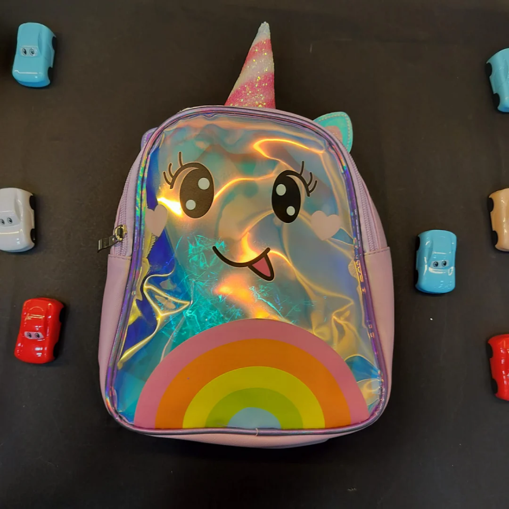 Unicorn Theme Mini Holographic Material Backpack. - TinyBo