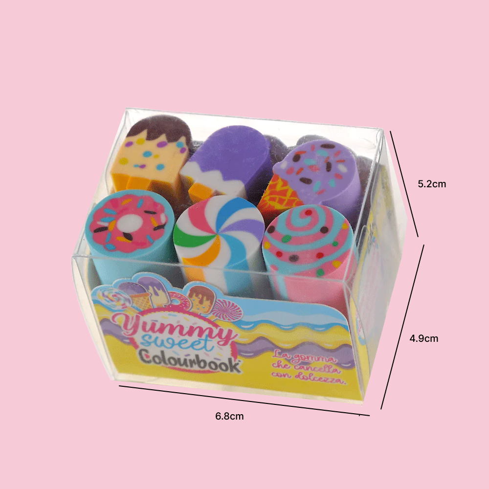 Sweet dessert themes long eraser set. - TinyBo