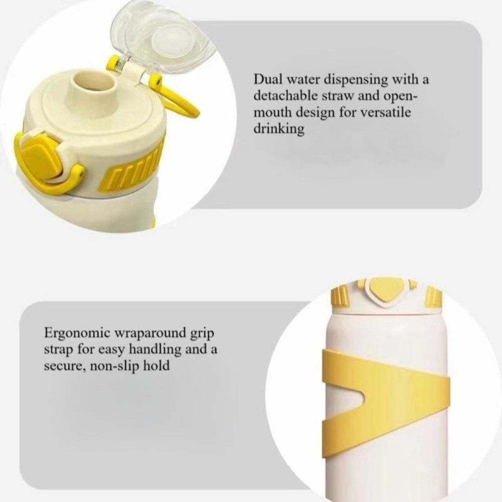 Shop premium SUS 316 stainless steel water bottles for kids. Spill-proof, BPA-free, with straw and locking lid. Ideal for school and travel. Fun and durable