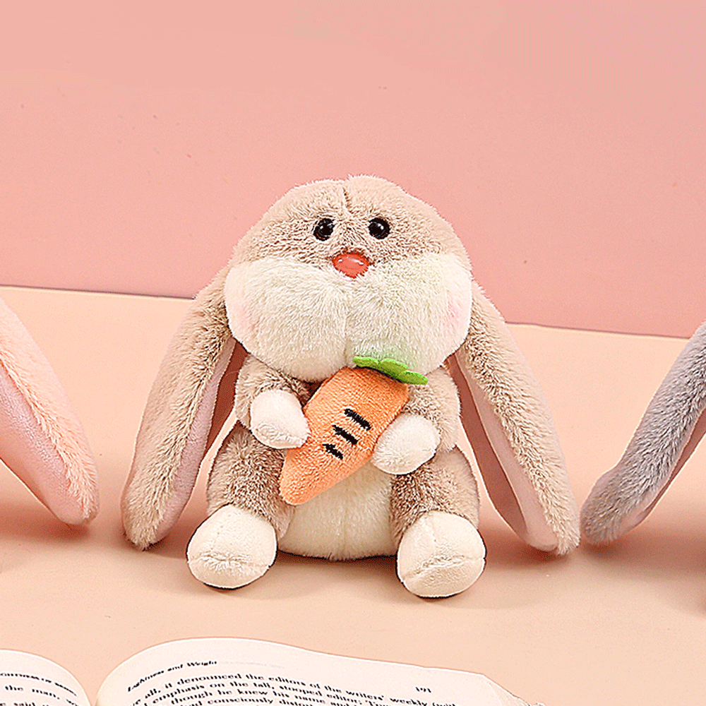 Stylish rabbit plush soft-toy keychain